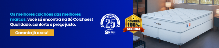 Aniversário 25 anos Só Colchões — Os melhores colchões das melhores marcas. Compra 100% segura.